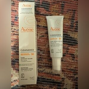 Avène Cleanance Mattifying Sunscreen Lotion SPF 30 new in box